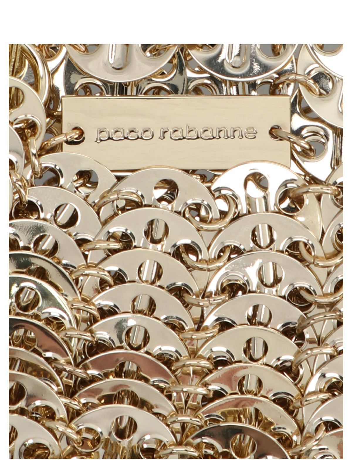 Paco Rabanne Gold Messing Schultertasche