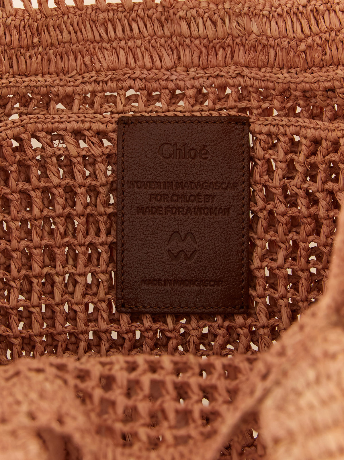 Chloé Mehrfarbige Raffia-Tragetasche