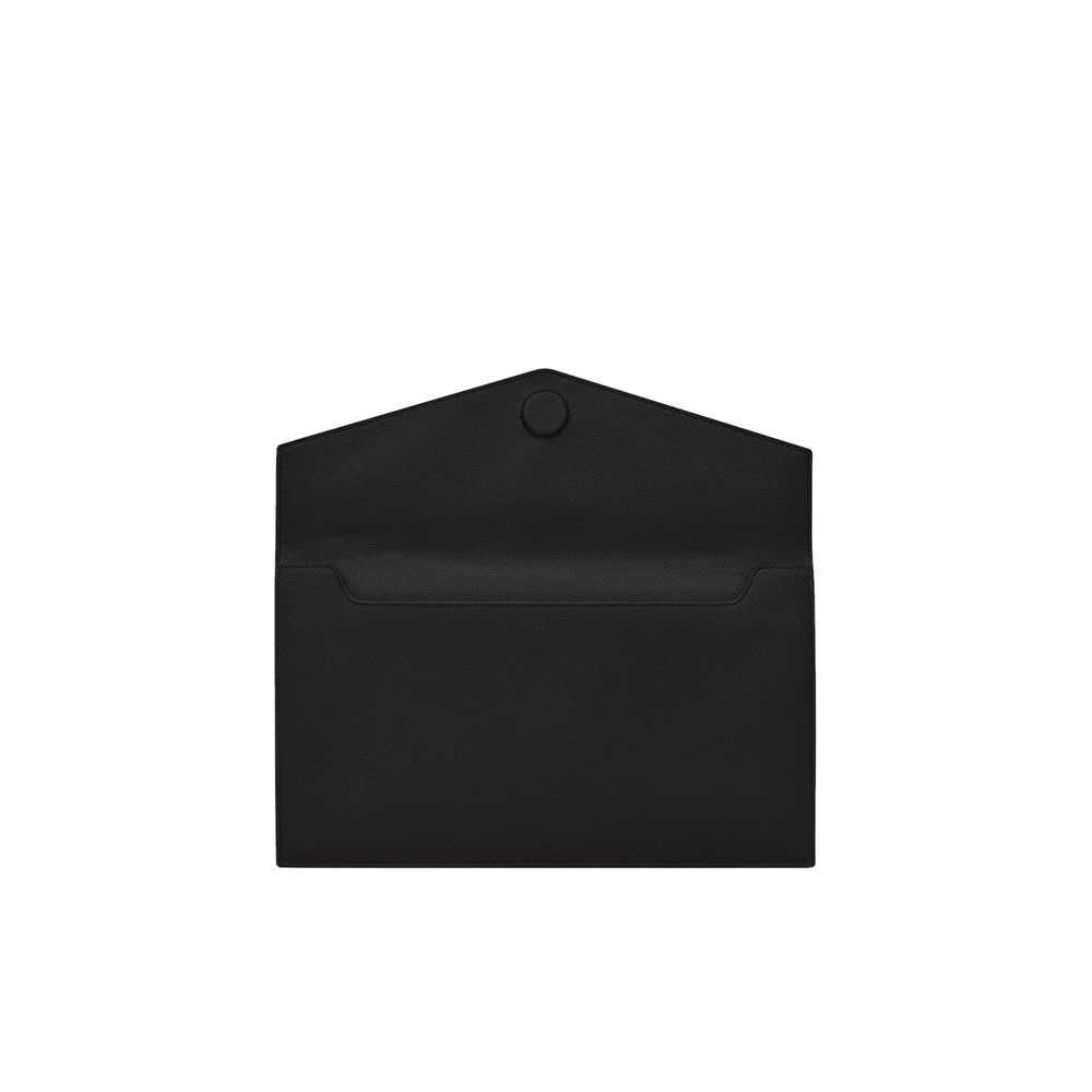 Saint Laurent Schwarze Leder-Clutch