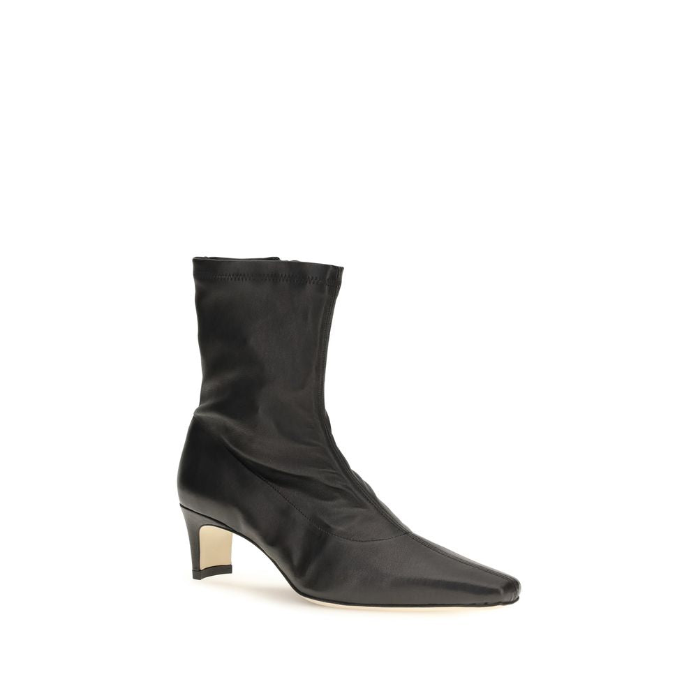 Staud Schwarze Ankle Boots aus Kalbsleder Bos Taurus