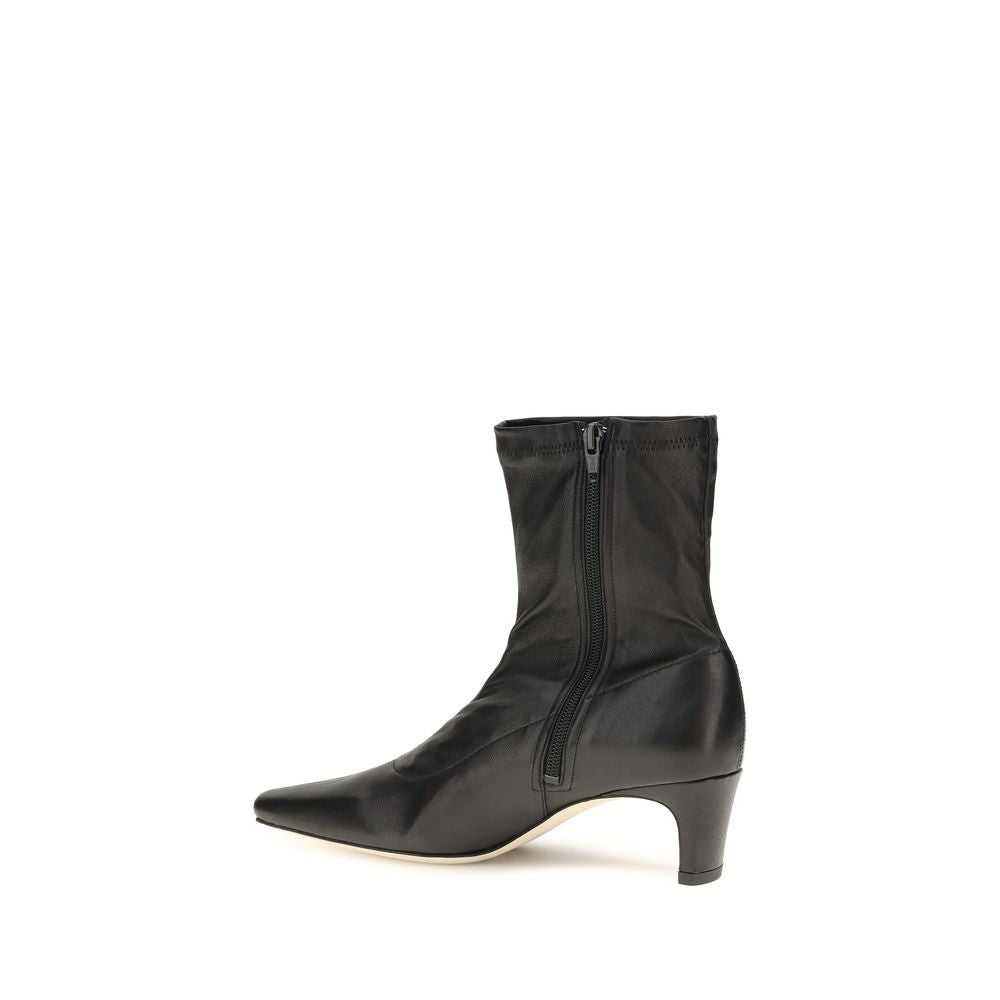 Staud Schwarze Ankle Boots aus Kalbsleder Bos Taurus