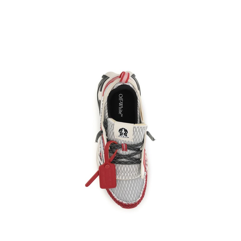 Off-White Rote sportliche Sneaker aus Polyester