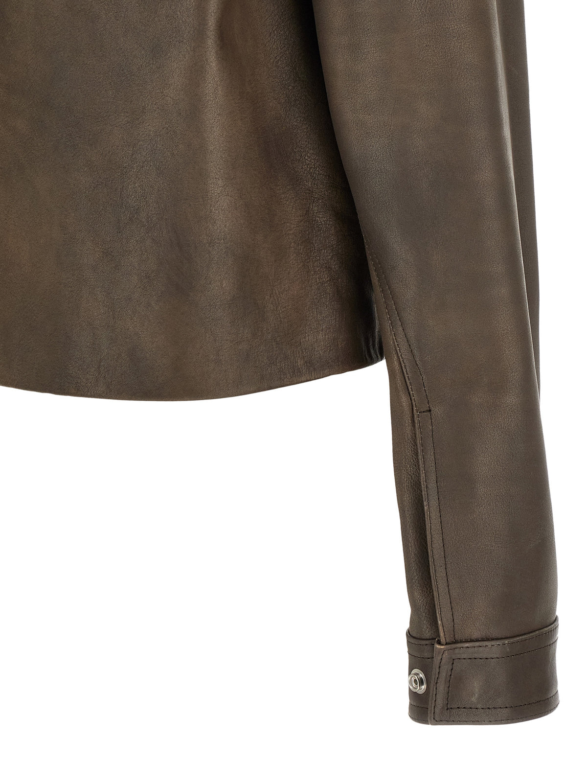 Rick Owens Braune Kalbslederjacke