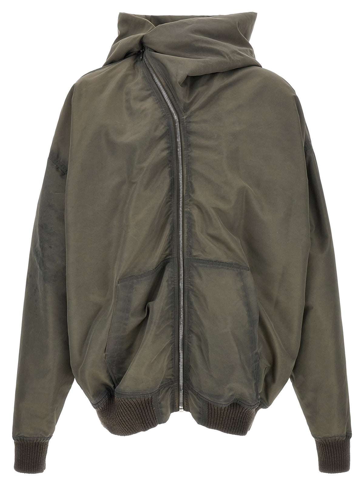 Rick Owens Graue Jacke aus Nylon