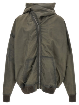 Rick Owens Graue Jacke aus Nylon