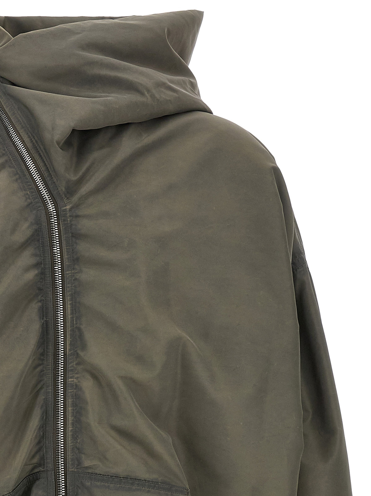 Rick Owens Graue Jacke aus Nylon