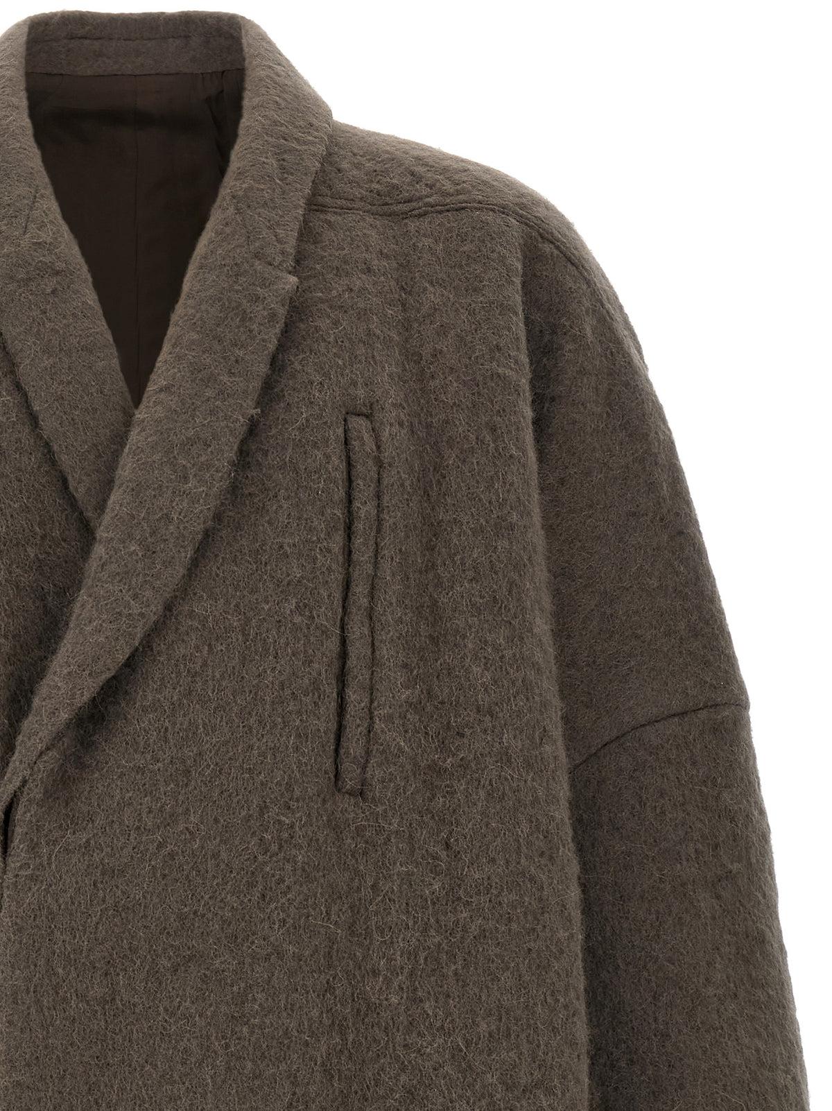 Rick Owens Grauer Marabou-Mantel