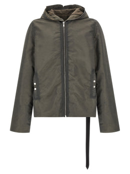 DRKSHDW Graue Nylon-Jacke in voller Länge