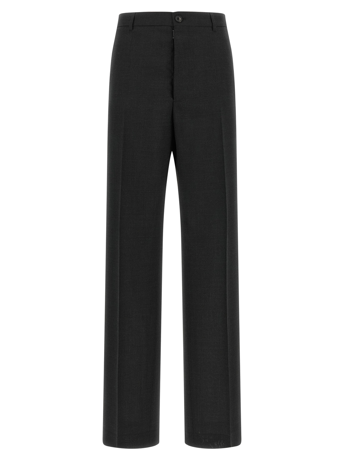 Maison Margiela Graue Wollstoffhose