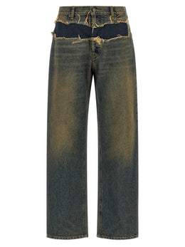 Maison Margiela Blaue Jeans aus Baumwolle im geraden Schnitt