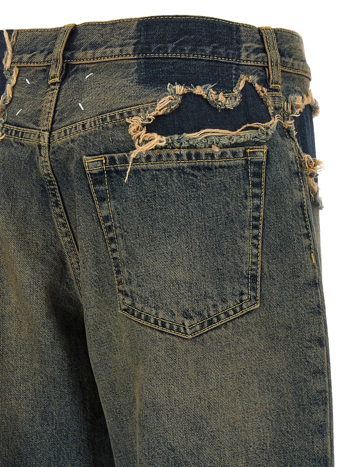 Maison Margiela Blaue Jeans aus Baumwolle im geraden Schnitt