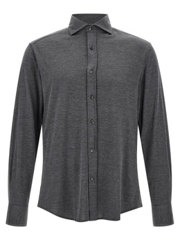 Brunello Cucinelli Graue Seidenbluse