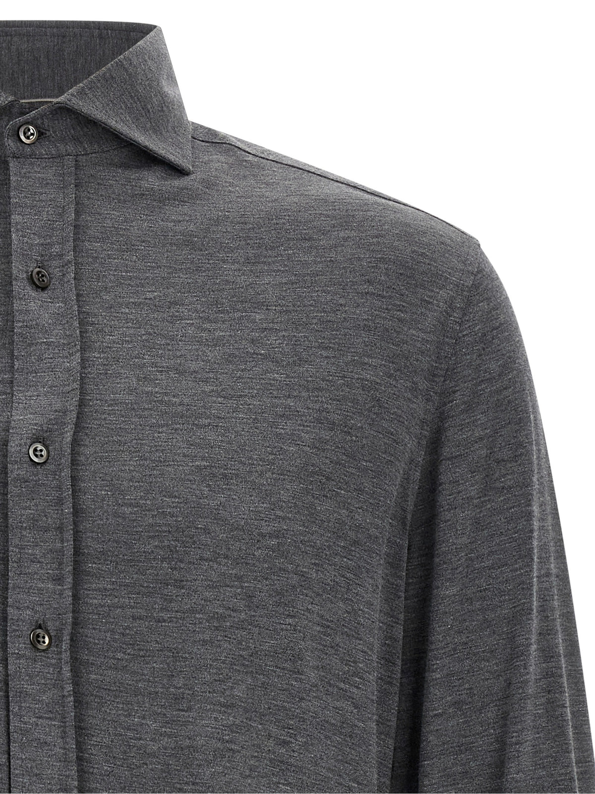 Brunello Cucinelli Graue Seidenbluse