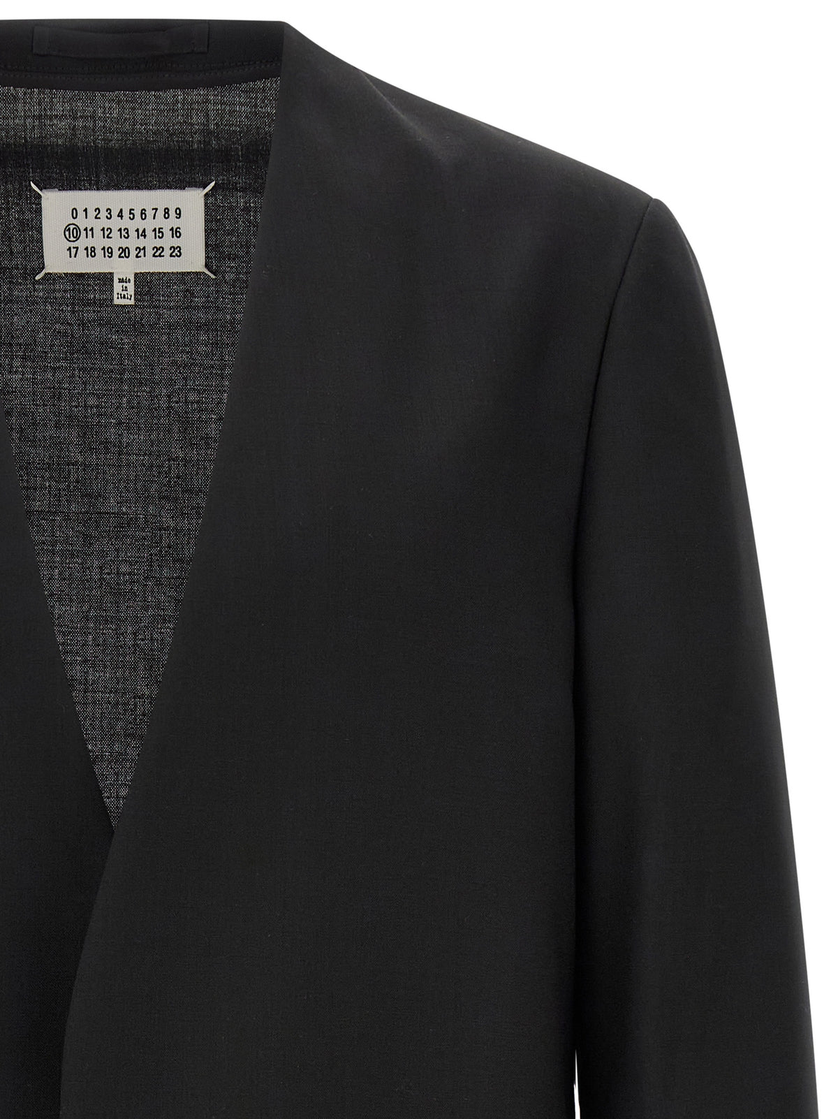 Maison Margiela Schwarzer Blazer aus reiner Schurwolle