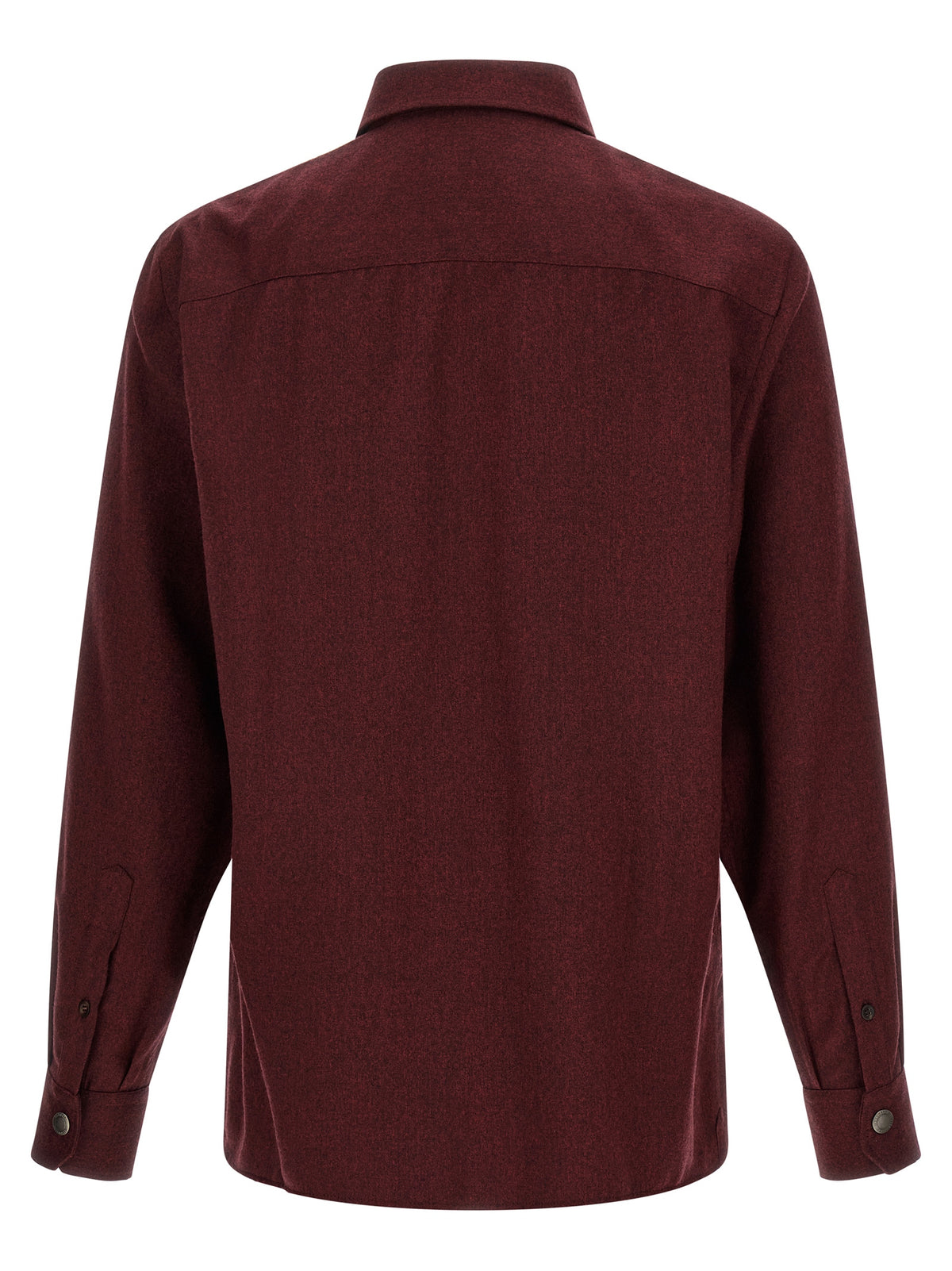 Brunello Cucinelli Bluse aus reiner Schurwolle in Bordeaux