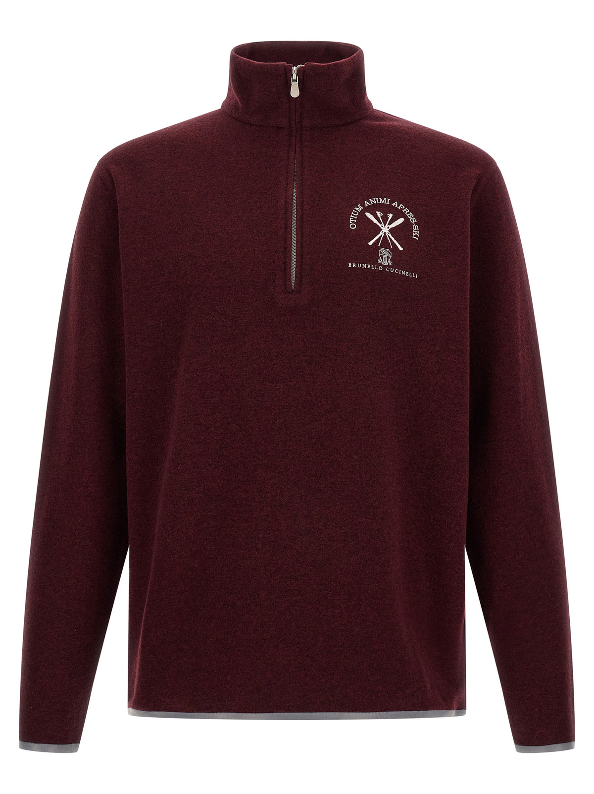 Brunello Cucinelli Bordeaux Kaschmir-Sweatshirt