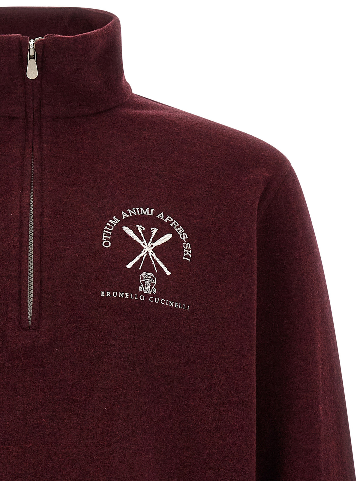 Brunello Cucinelli Bordeaux Kaschmir-Sweatshirt