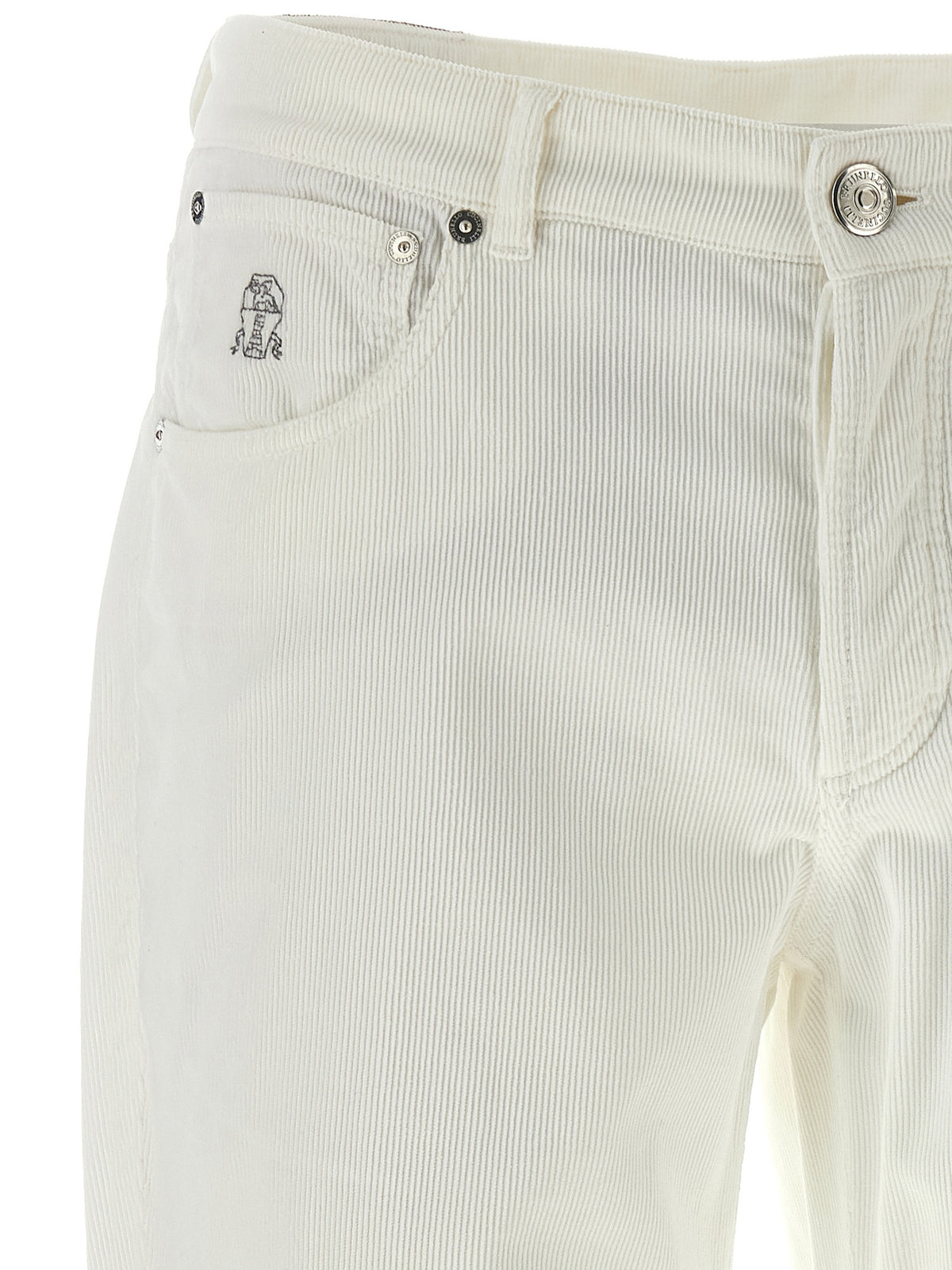 Brunello Cucinelli Weiße Baumwollhose im Casual-Look