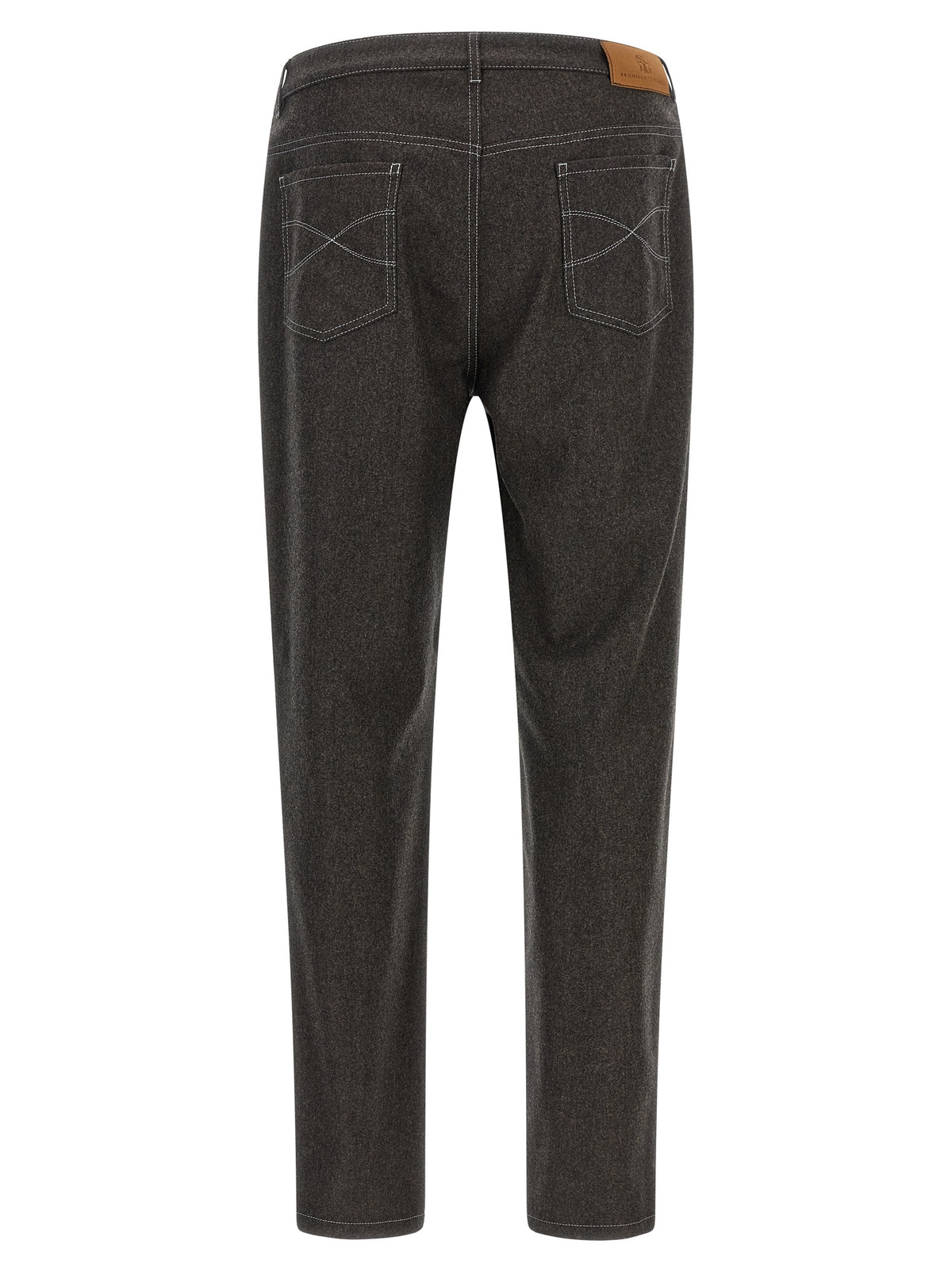 Brunello Cucinelli Graue Hose aus reiner Schurwolle