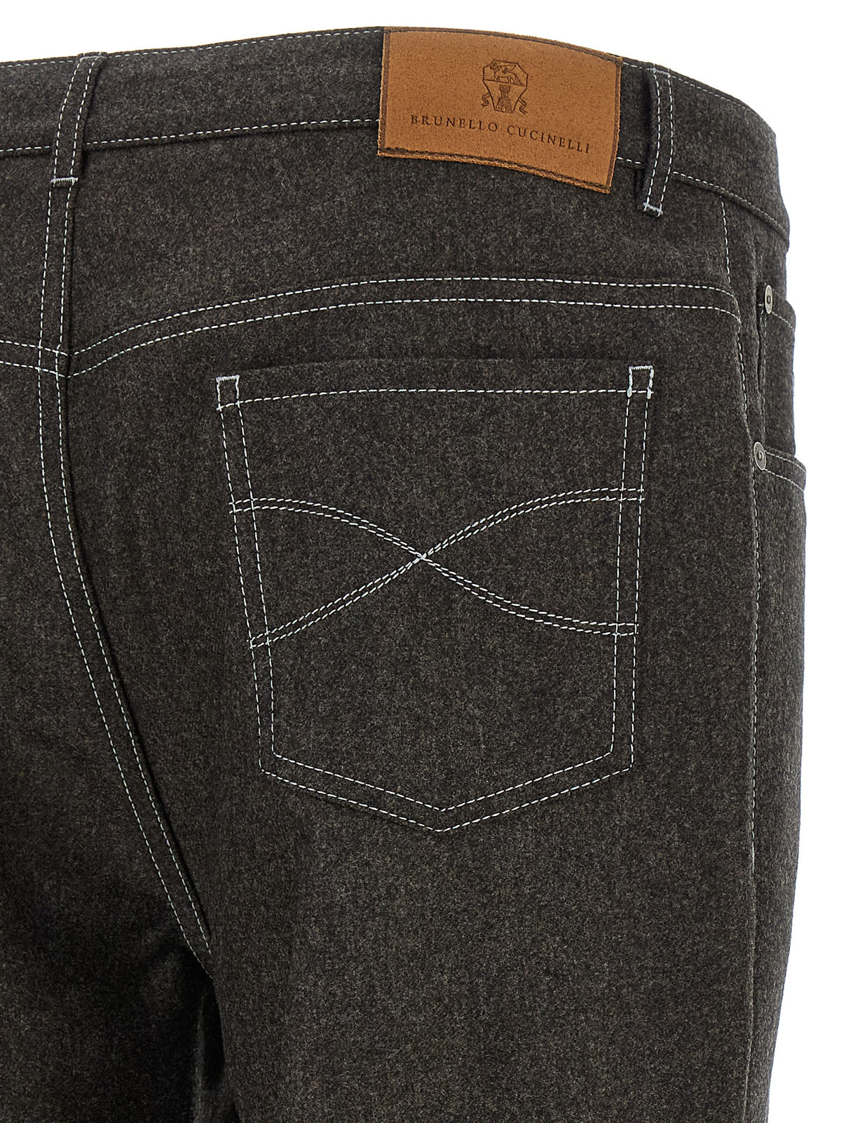 Brunello Cucinelli Graue Hose aus reiner Schurwolle