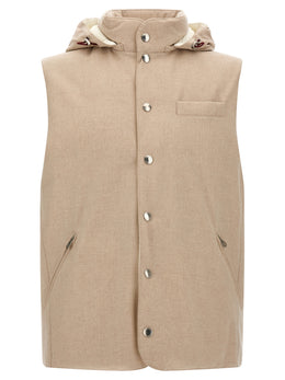 Brunello Cucinelli Beige Woll-Weste