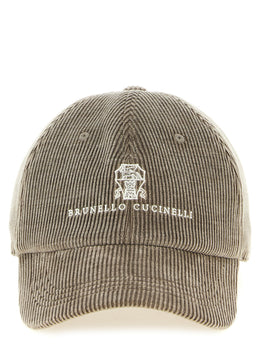 Brunello Cucinelli Graue Baumwollkappe (Baseball Cap)
