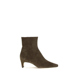 Staud Schwarze Ankle Boots aus Kalbsleder Bos Taurus