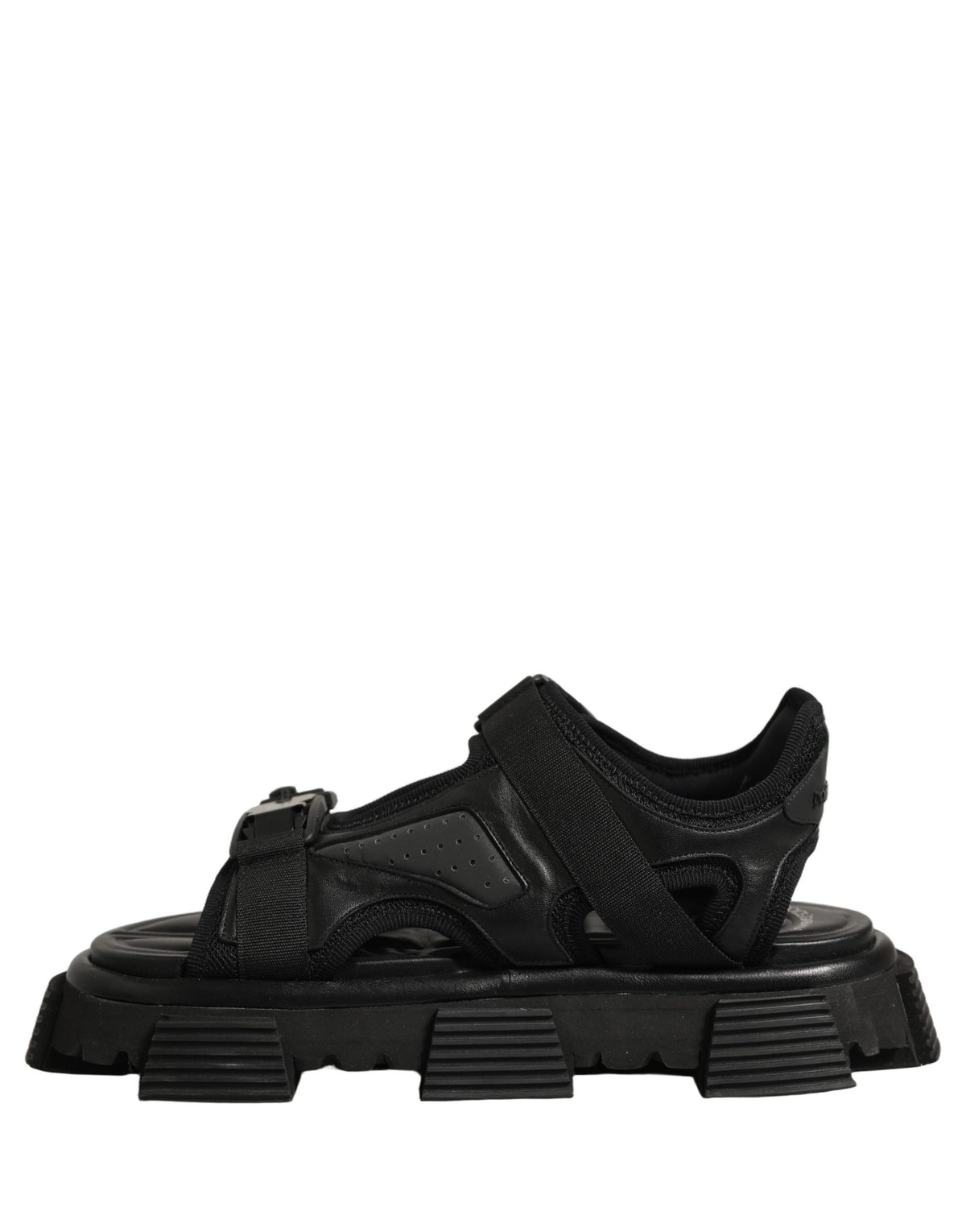 Dolce & Gabbana Schwarze Chunky Sandalen für Herren mit Logo-Details