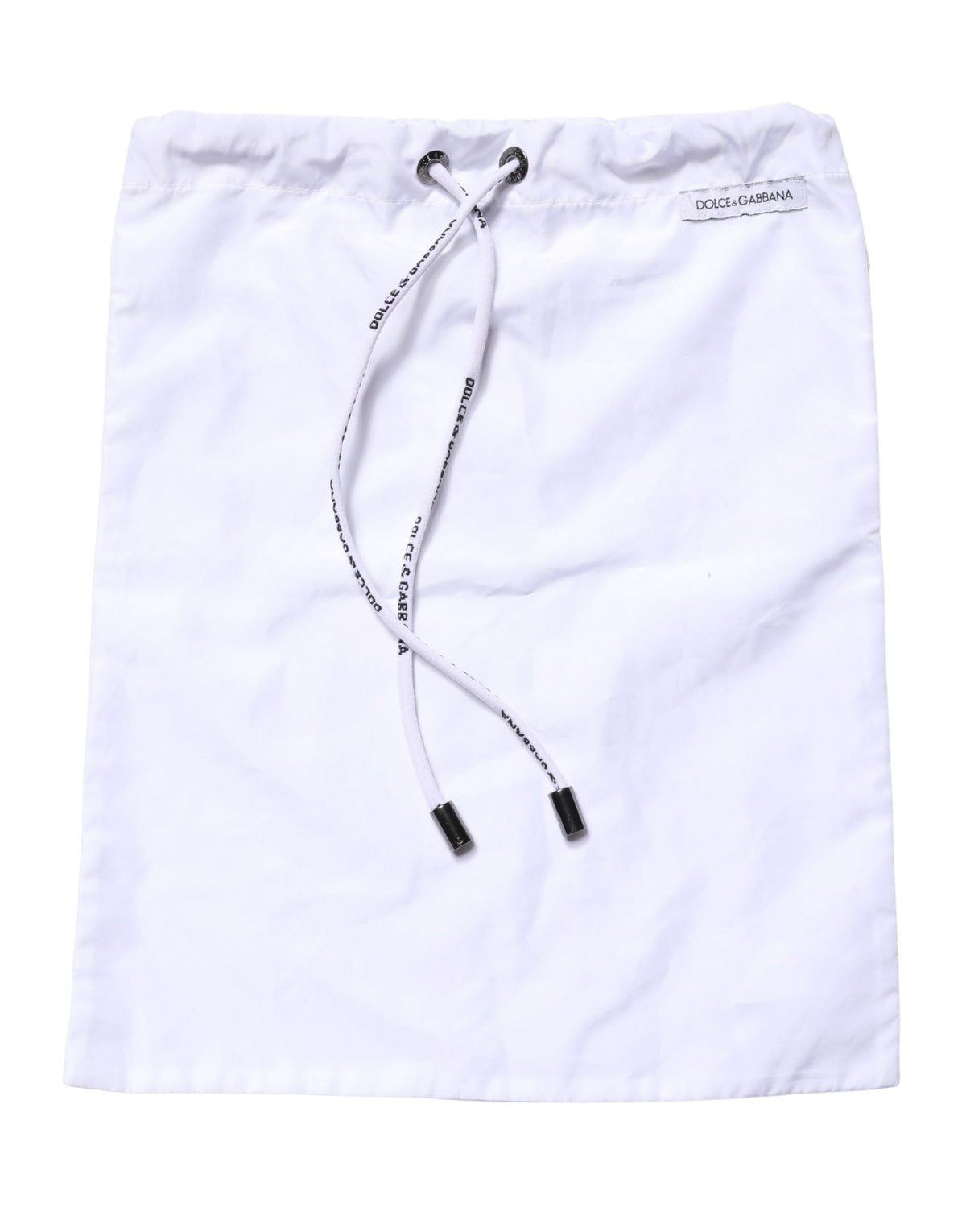 Dolce & Gabbana Weiße DG Logo Herren Badeshorts mit Kordelzug