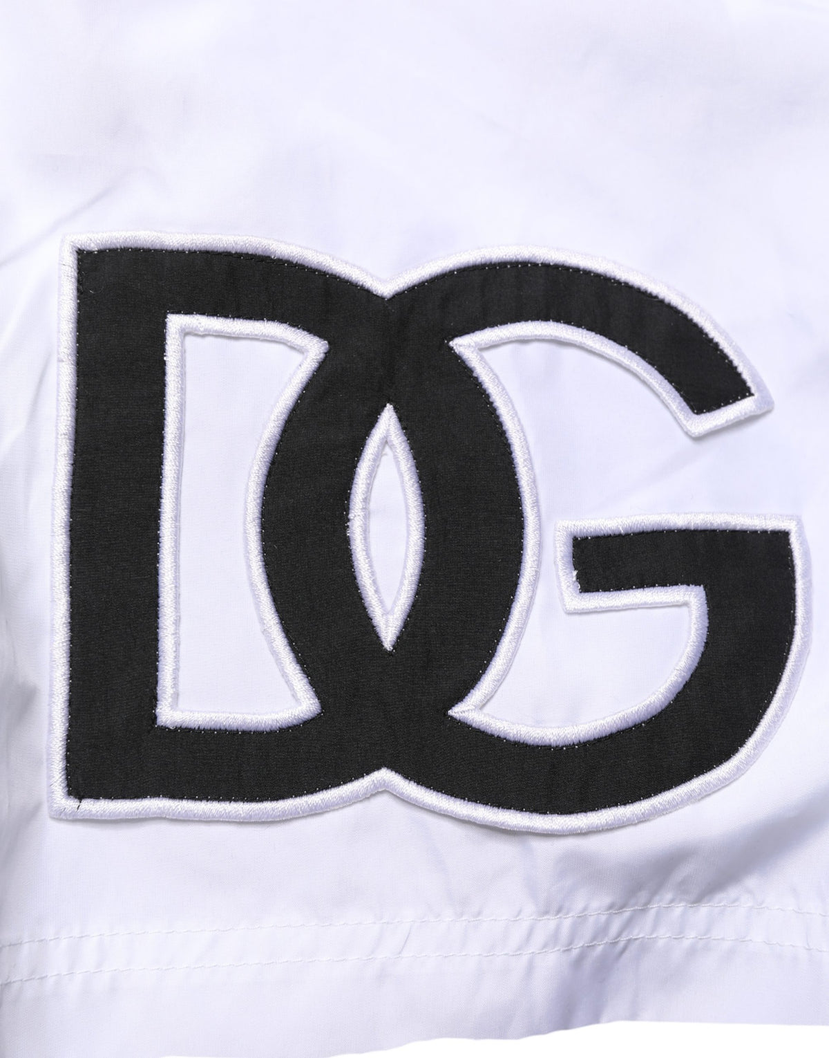 Dolce & Gabbana Weiße DG Logo Herren Badeshorts mit Kordelzug