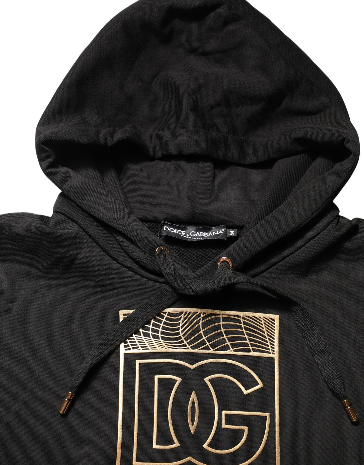 Dolce & Gabbana Schwarzer DG Logo Hoodie Herren Sweatshirt Pullover