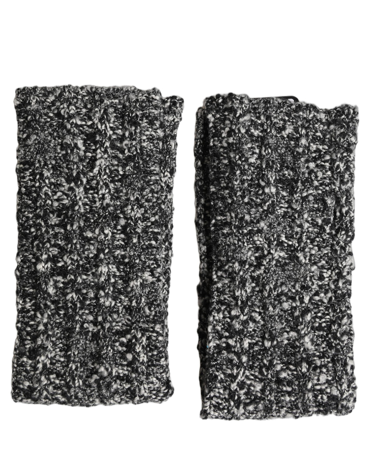 Dolce & Gabbana Strick-Armstulpen aus schwarzer Wollmischung