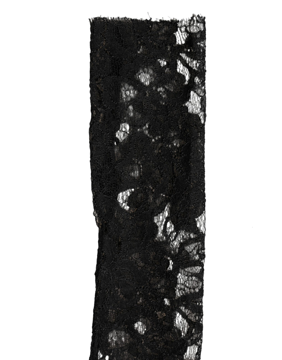 Dolce & Gabbana Armstulpen aus schwarzem Nylon mit floraler Spitze