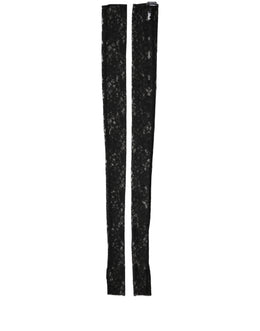Dolce & Gabbana Armstulpen aus schwarzem Nylon mit floraler Spitze