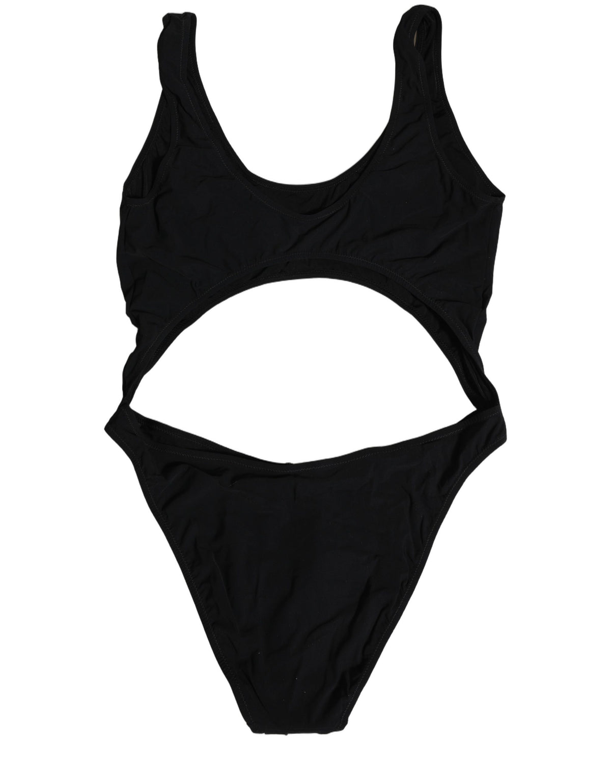 Dolce & Gabbana Schwarzer Badeanzug mit Cut-Out und Logo