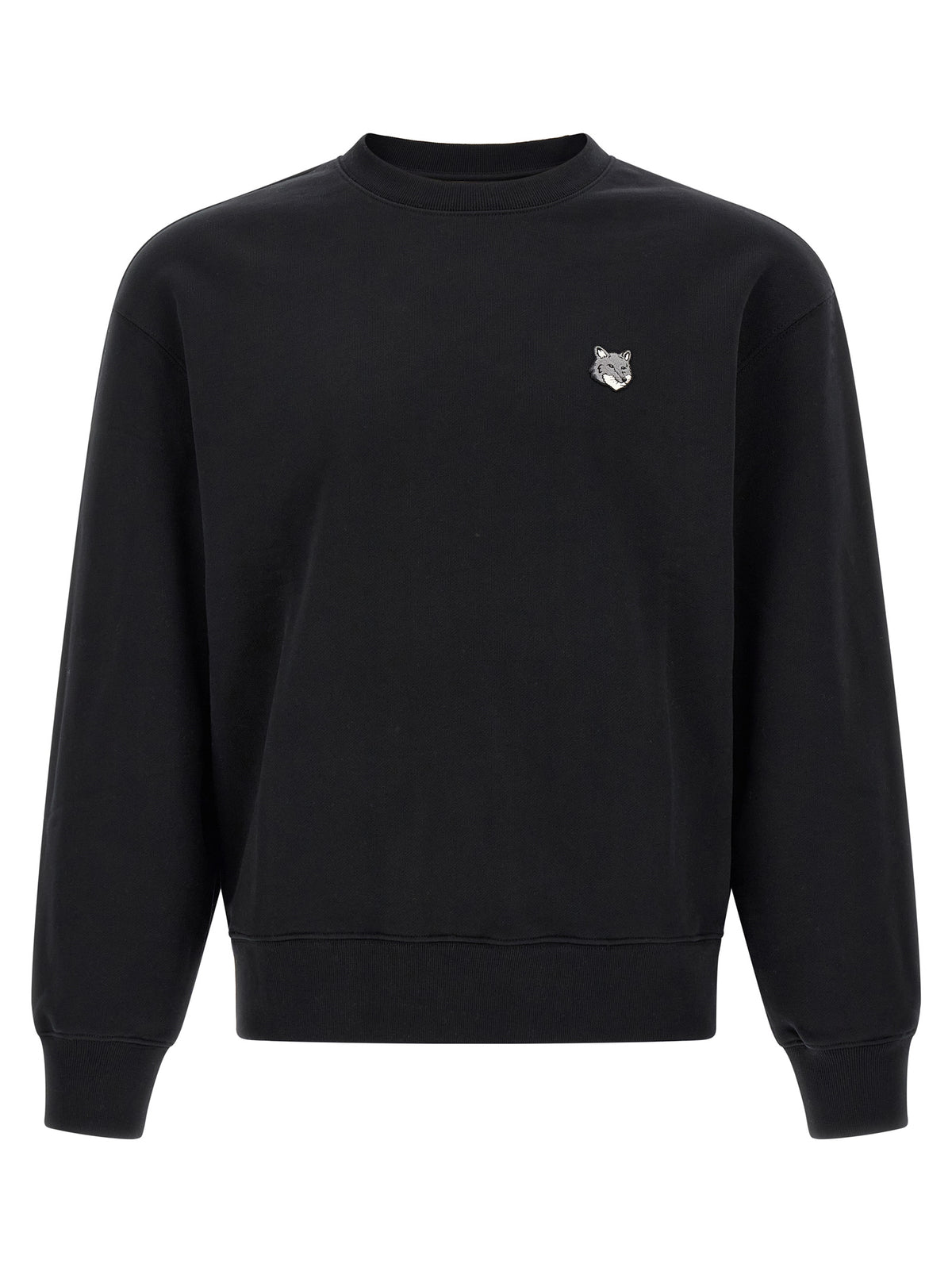 Maison Kitsuné Schwarzer Baumwoll-Sweatshirt