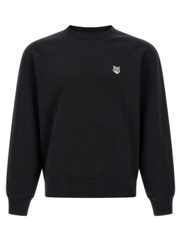 Maison Kitsuné Schwarzer Baumwoll-Sweatshirt