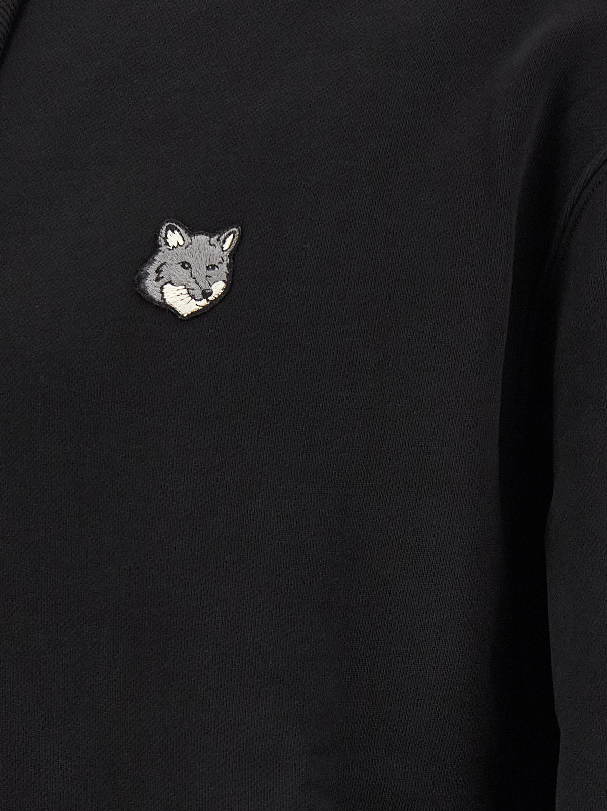 Maison Kitsuné Schwarzer Baumwoll-Sweatshirt