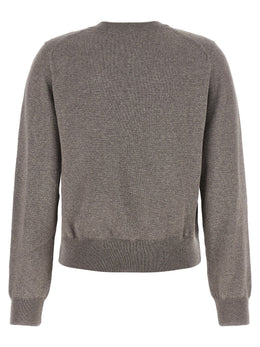 Maison Kitsuné Grauer Wollcardigan