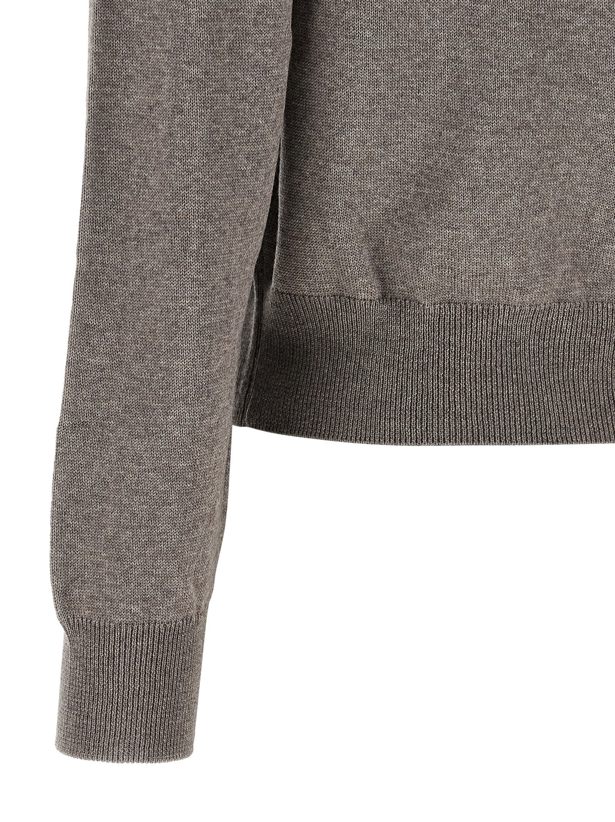 Maison Kitsuné Grauer Wollcardigan