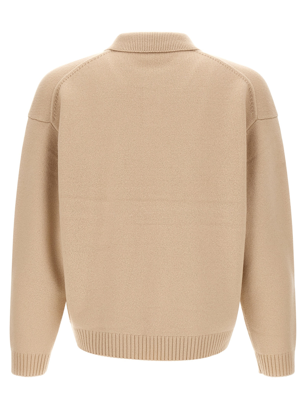 Maison Kitsuné Beige Wollstrickjacke