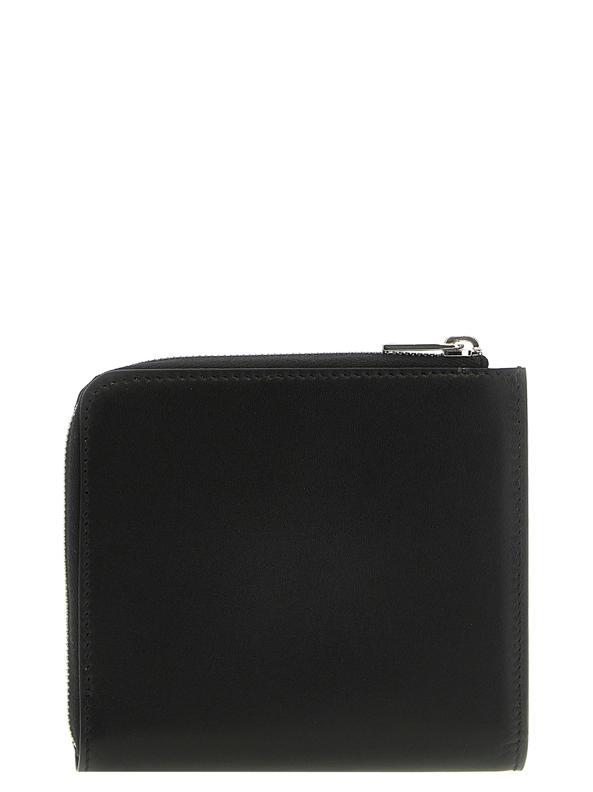 Jil Sander Schwarzes Kalbsleder Portemonnaie