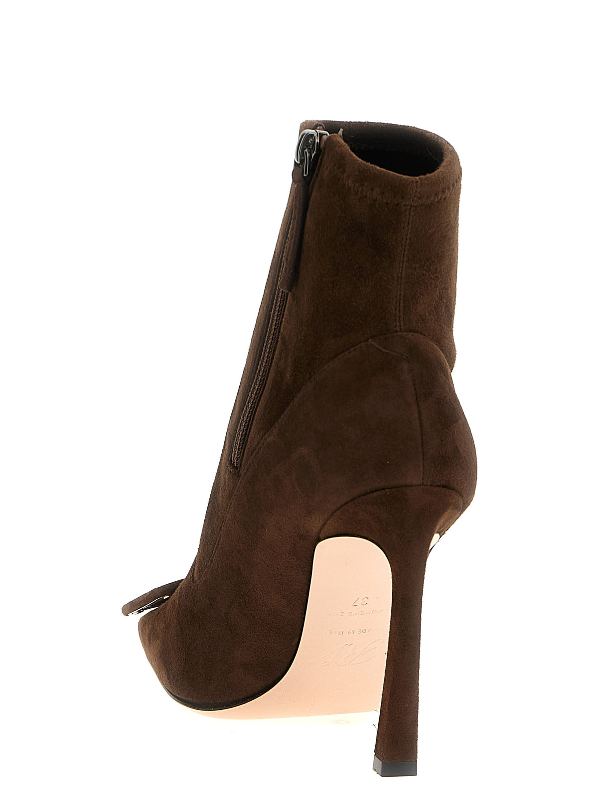Roger Vivier Braune Stiefeletten aus Ziegenleder