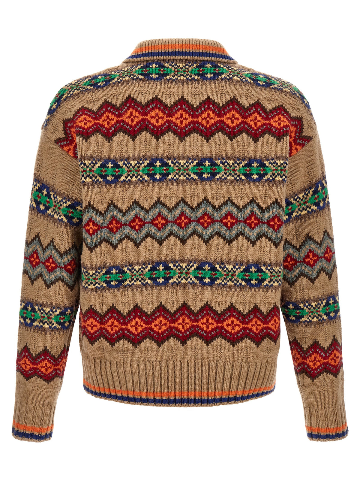 Polo Ralph Lauren Mehrfarbige Wollstrickjacke