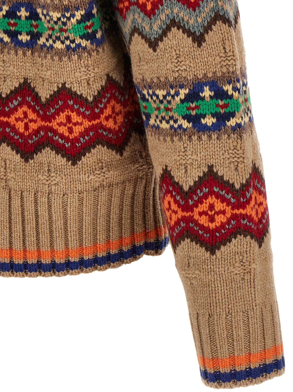 Polo Ralph Lauren Mehrfarbige Wollstrickjacke