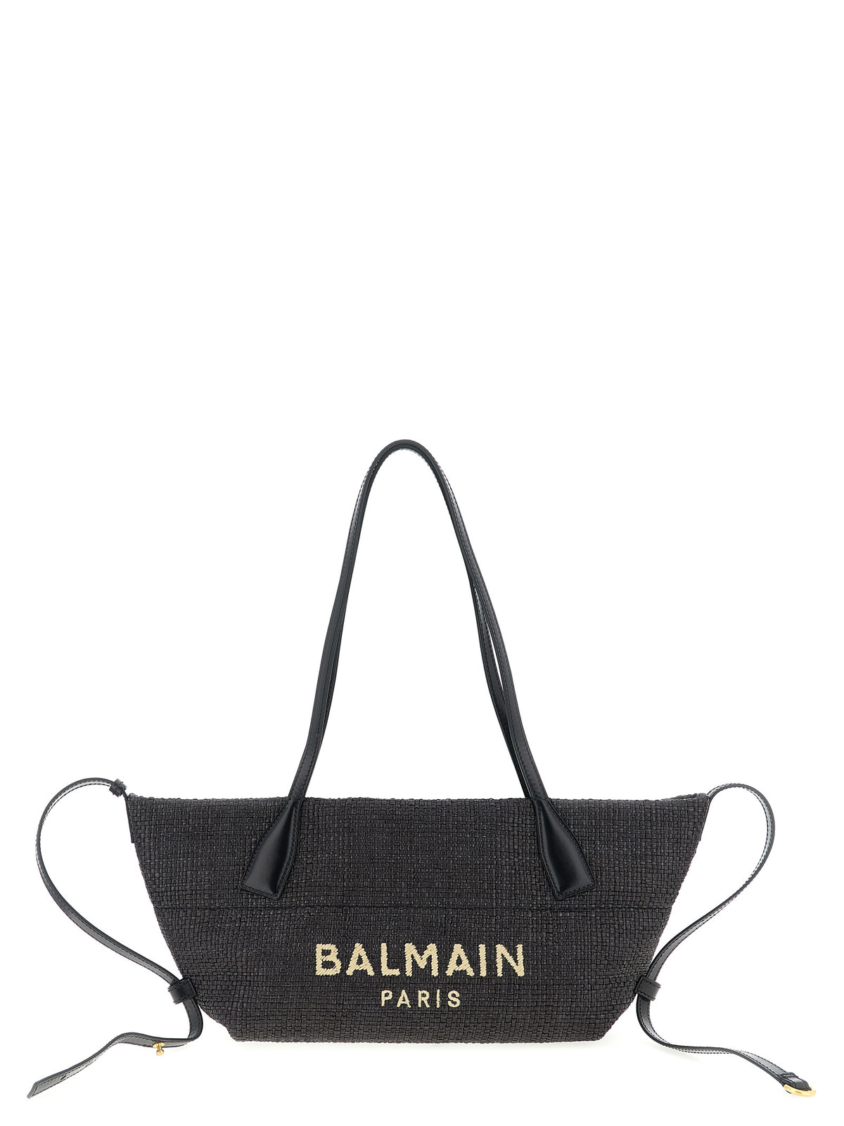 Balmain Schwarze Shopper-Tasche aus Polyamid