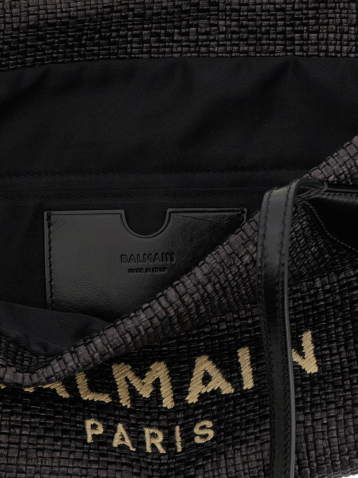 Balmain Schwarze Shopper-Tasche aus Polyamid