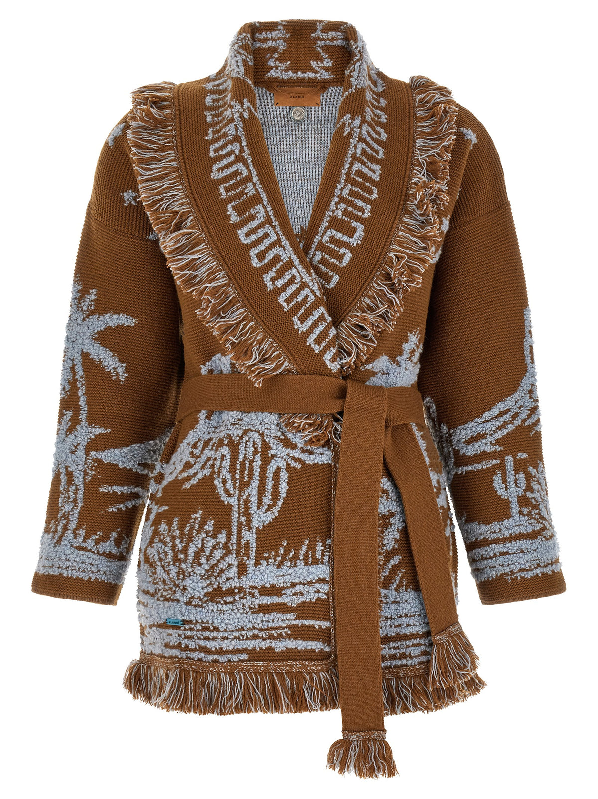 Alanui Brauner Kaschmir-Strickjacke
