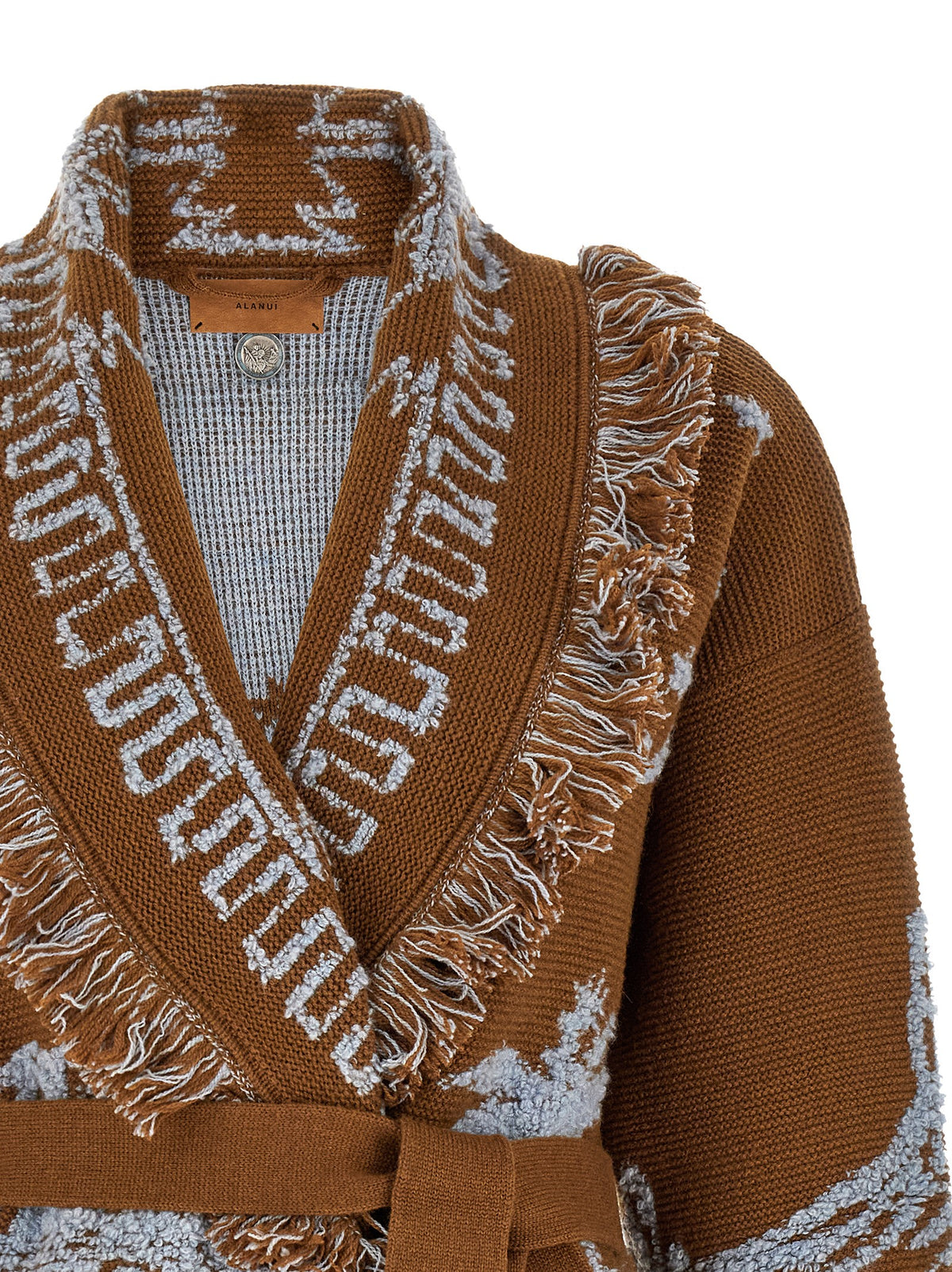 Alanui Brauner Kaschmir-Strickjacke
