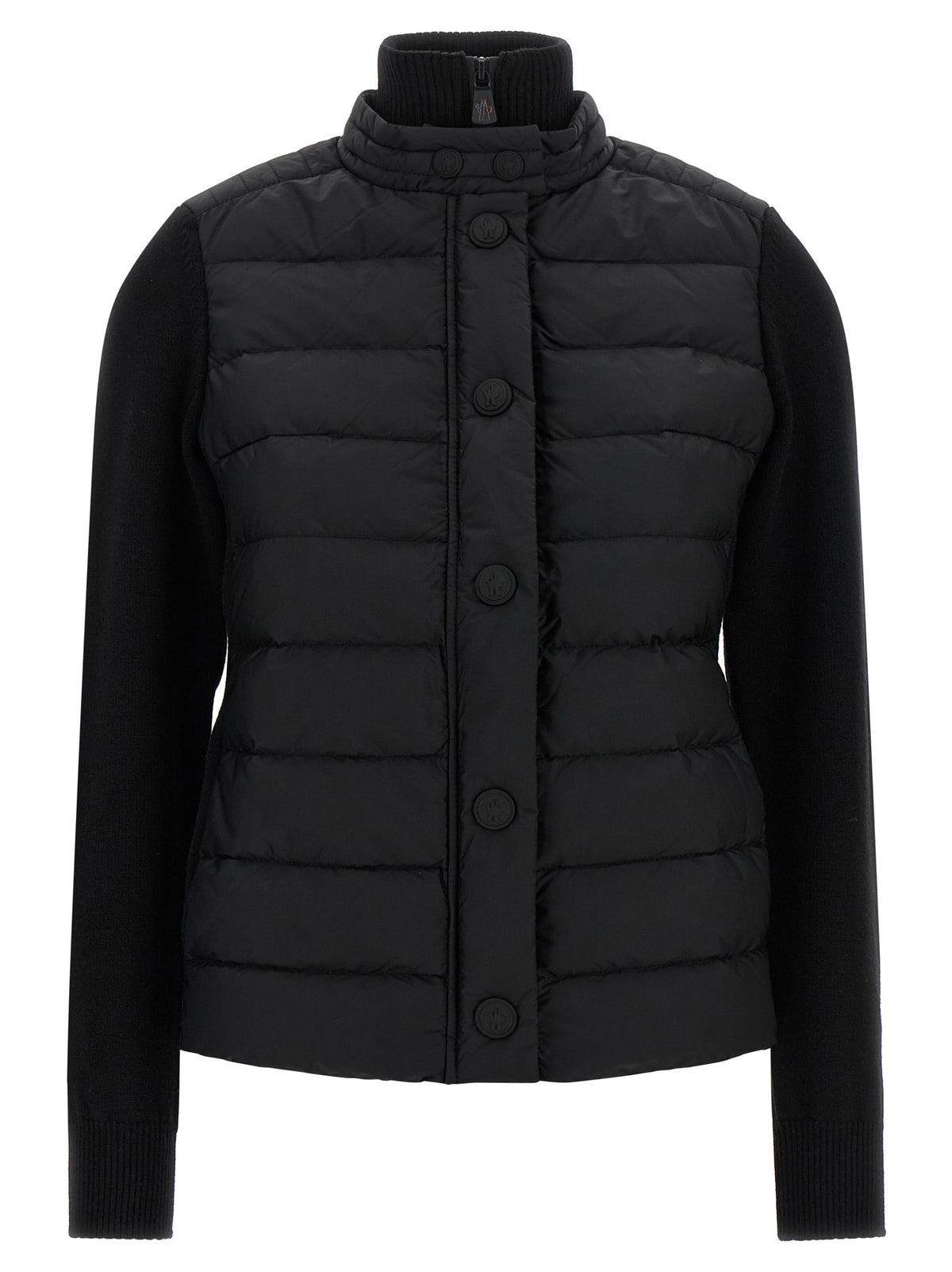 Moncler Grenoble Schwarzer Cardigan aus Polyamid
